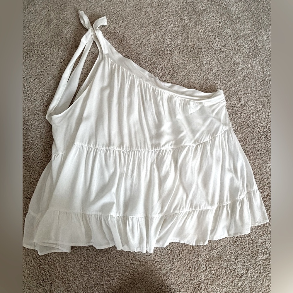 One shoulder tiered blouse from Pink Lily